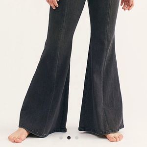 Black Dark Rinse CRVY Utility Flare Leg Jeans